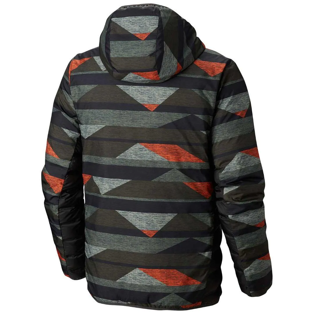 Columbia Men Brown Heat Seal Lake 22 Reversible Hooded Down Jacket