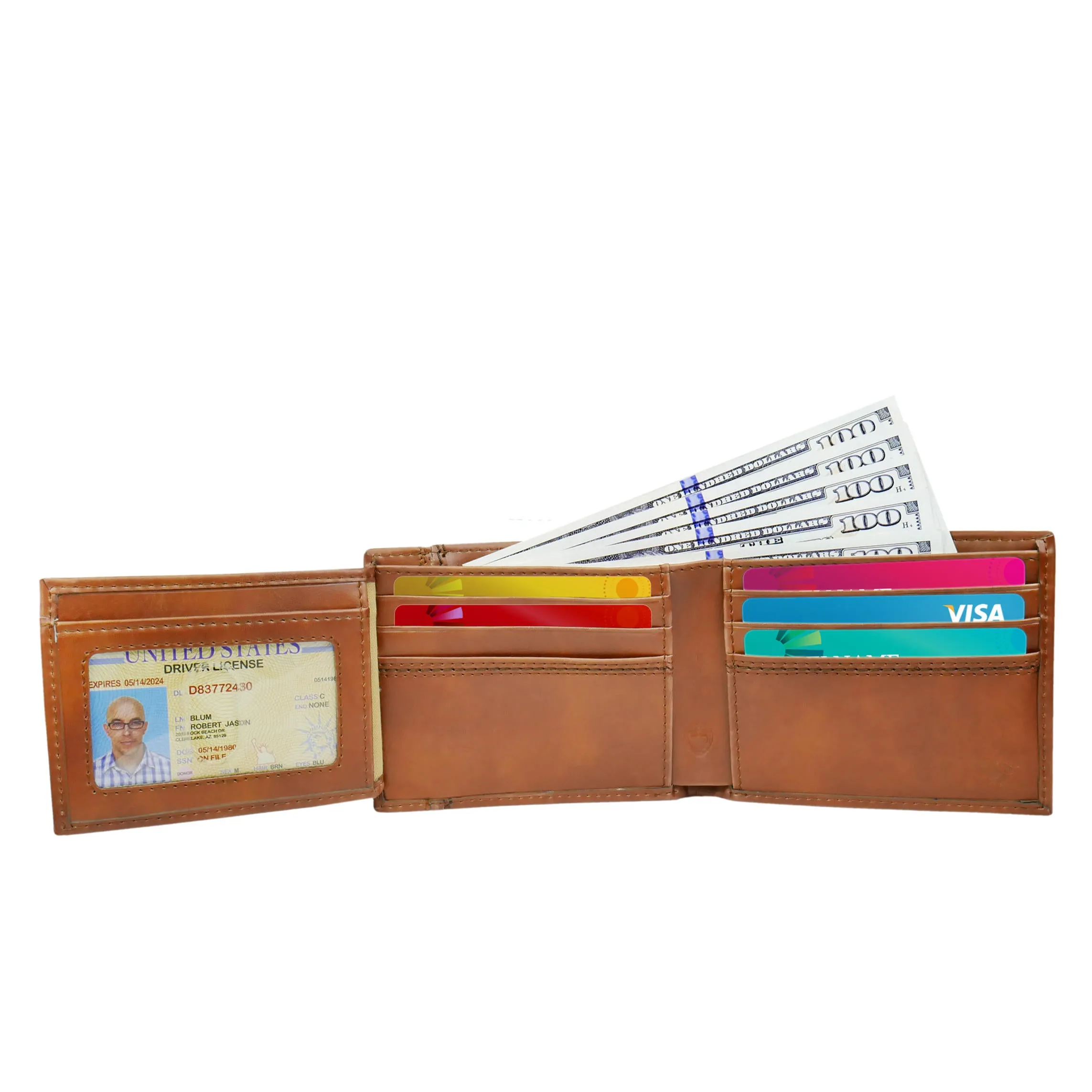 Columbia Mens Brown RFID Traveler Wallet