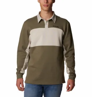 Columbia Mens Olive Columbia Trek Long Sleeve Rugby Shirt