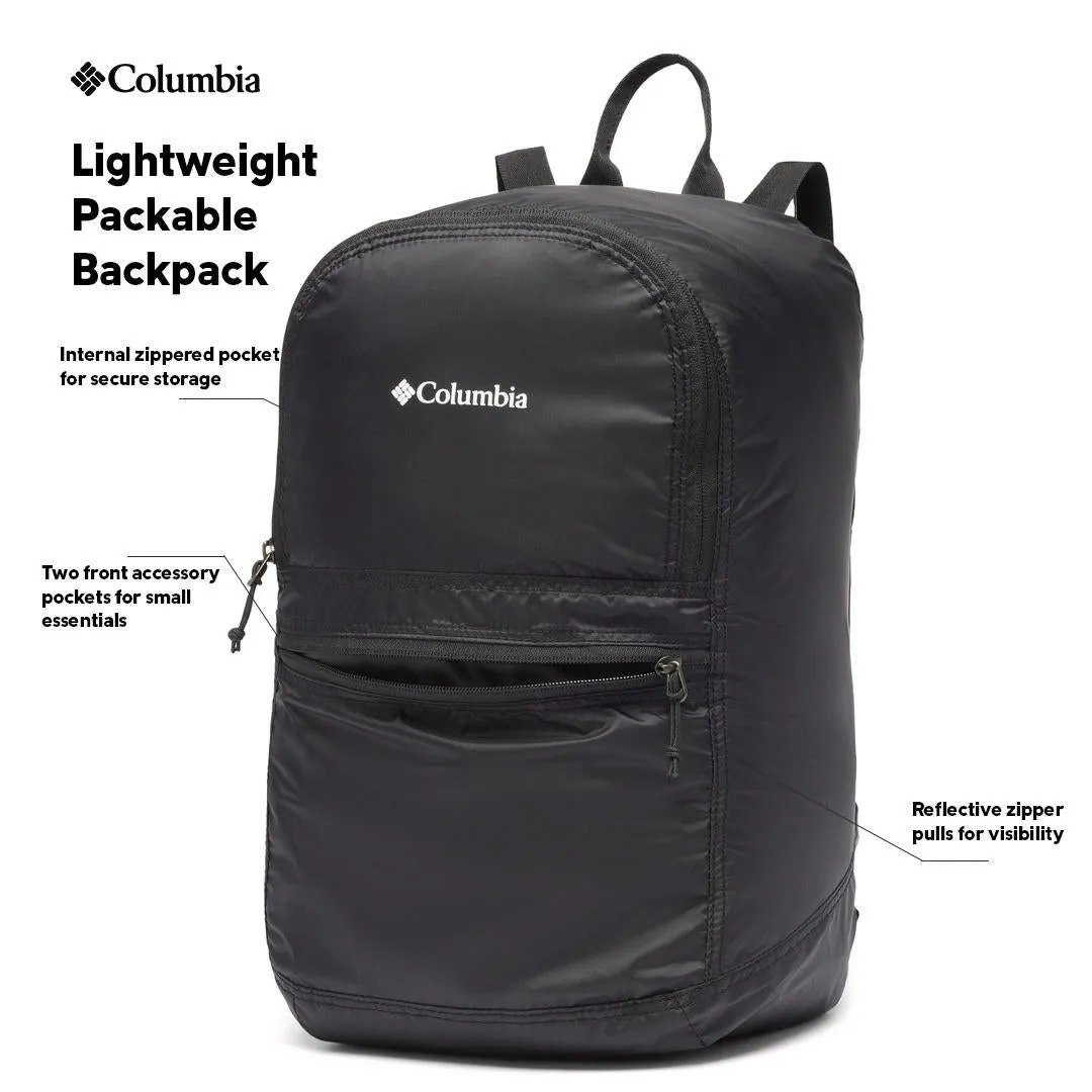 Columbia Unisex Black Lightweight Packable Backpack 19 L