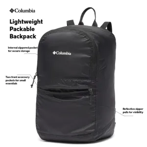Columbia Unisex Black Lightweight Packable Backpack 19 L