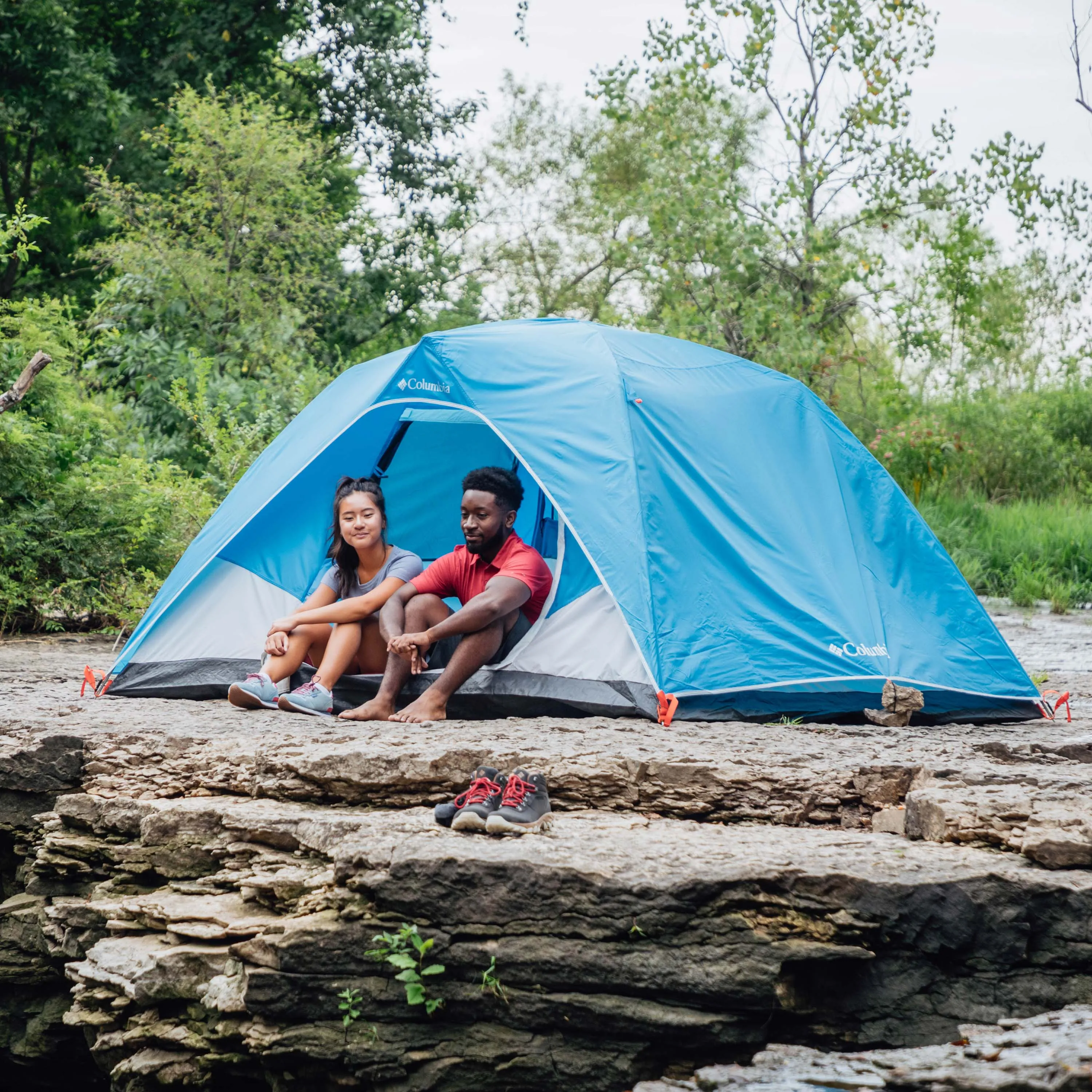 Columbia Unisex Blue 4P FRP Dome Tent