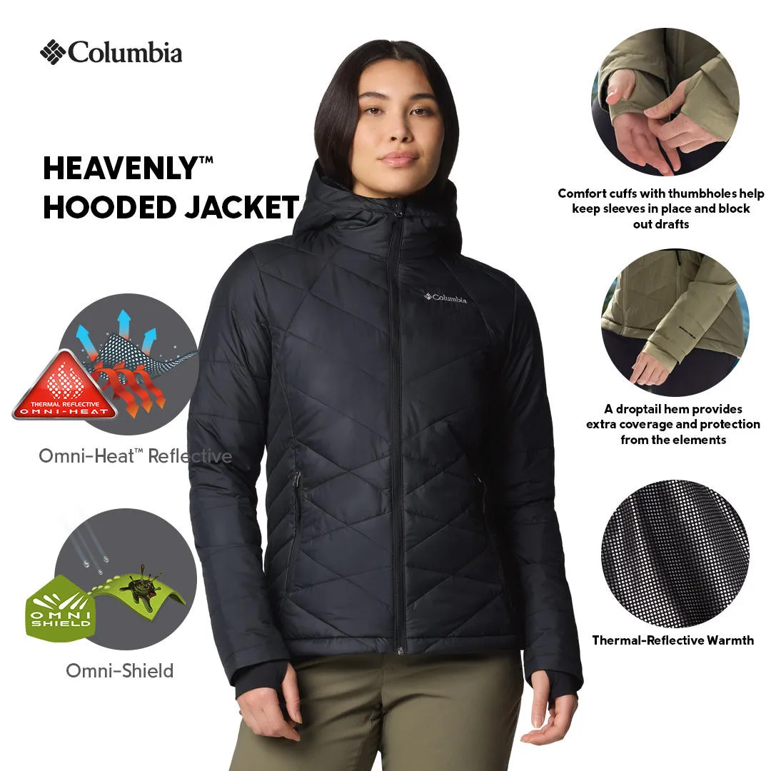 Columbia Women Black Omni-Heat Reflective Heavenly Hooded Jacket
