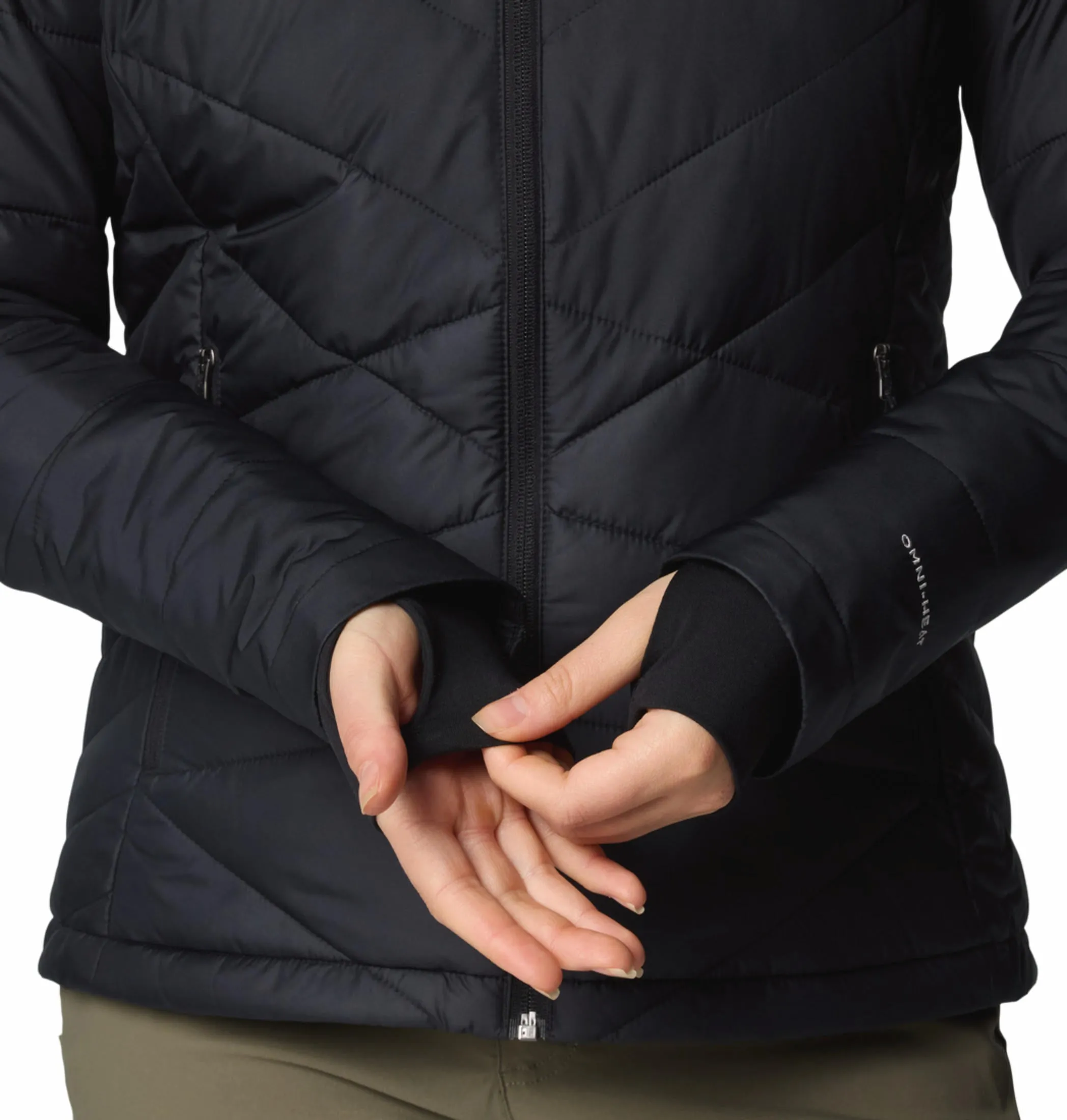 Columbia Women Black Omni-Heat Reflective Heavenly Hooded Jacket