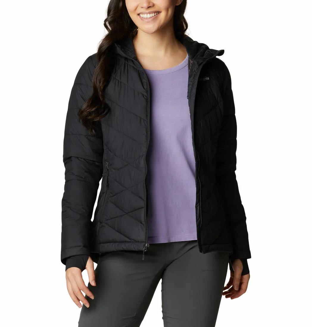 Columbia Women Black Omni-Heat Reflective Heavenly Hooded Jacket
