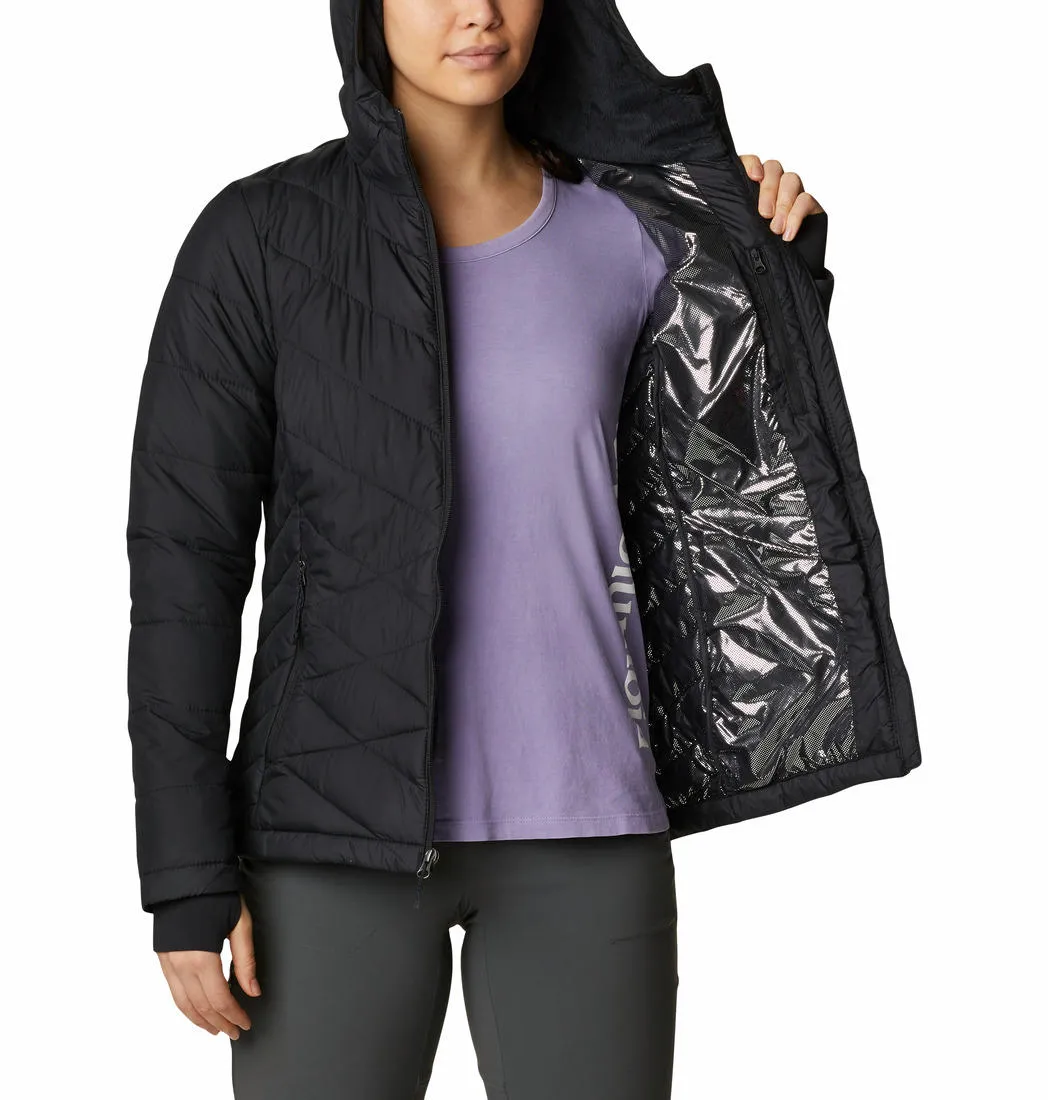 Columbia Women Black Omni-Heat Reflective Heavenly Hooded Jacket