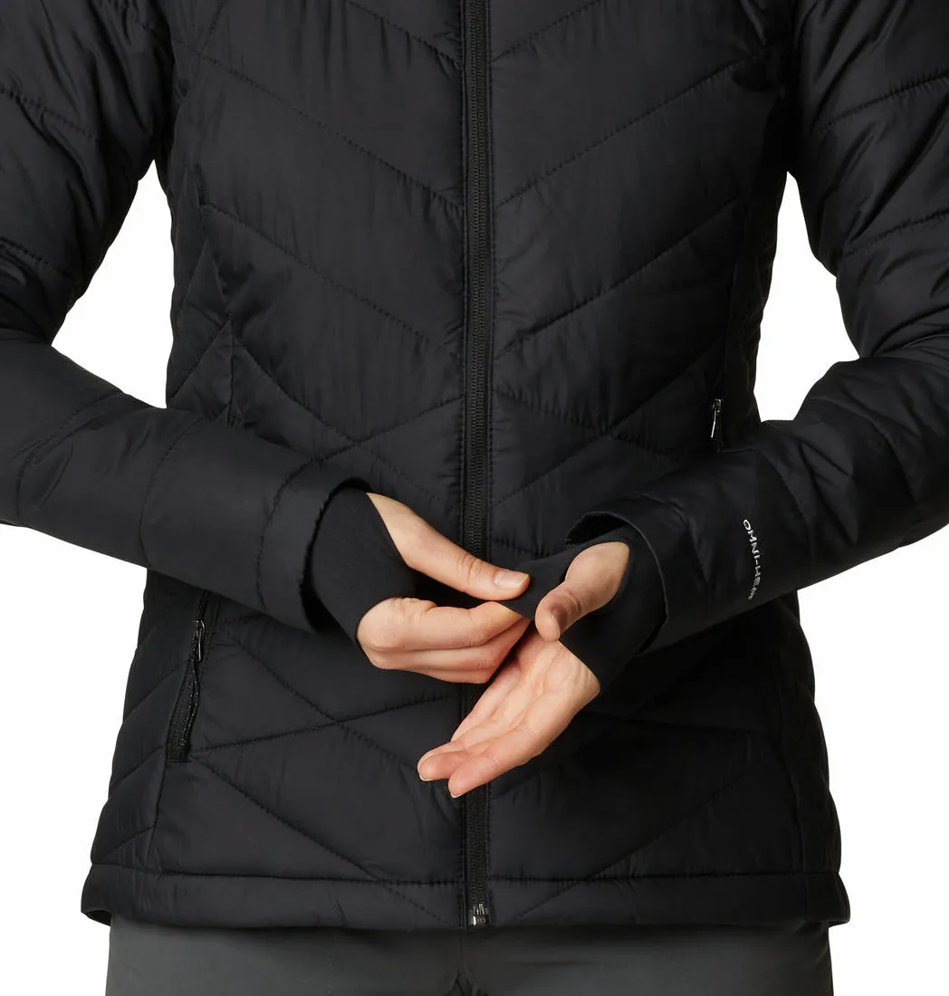 Columbia Women Black Omni-Heat Reflective Heavenly Hooded Jacket