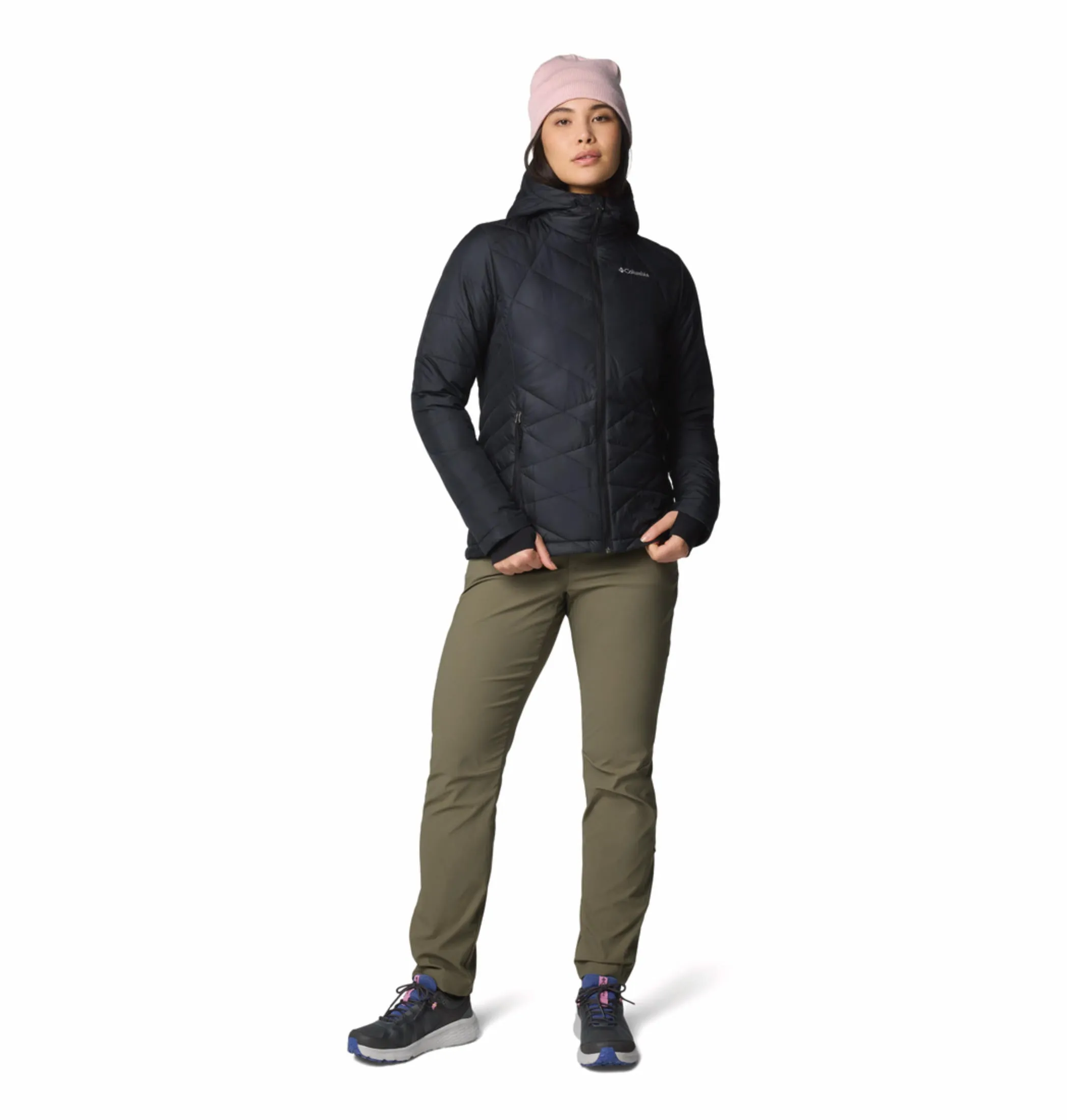 Columbia Women Black Omni-Heat Reflective Heavenly Hooded Jacket