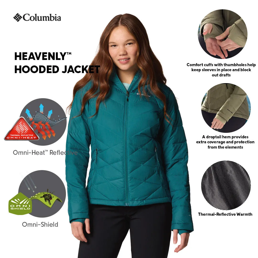 Columbia Women Blue Omni-Heat Reflective Heavenly Hooded Jacket