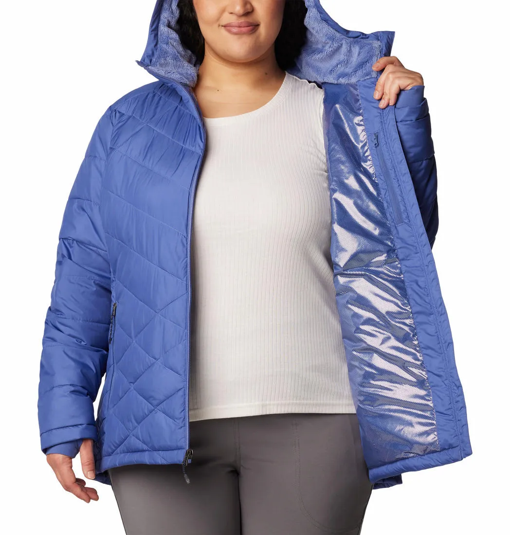 Columbia Women Blue Omni-Heat Reflective Heavenly Hooded Jacket
