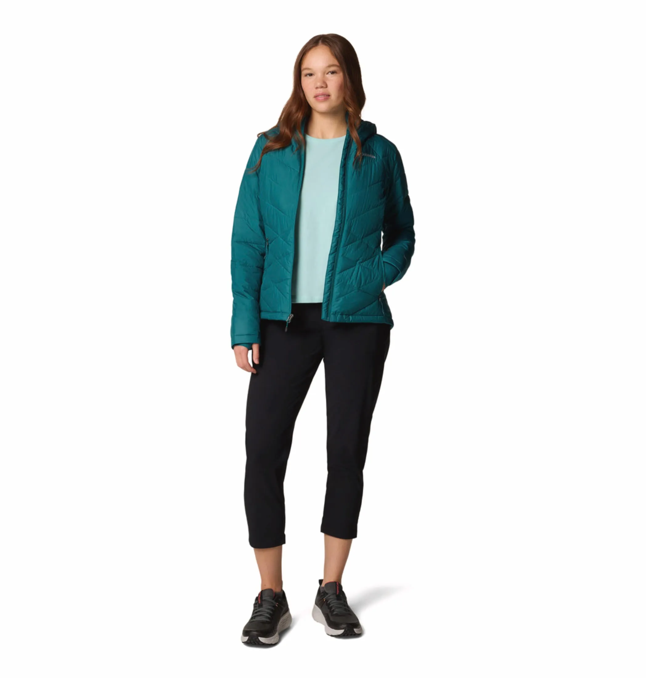 Columbia Women Blue Omni-Heat Reflective Heavenly Hooded Jacket