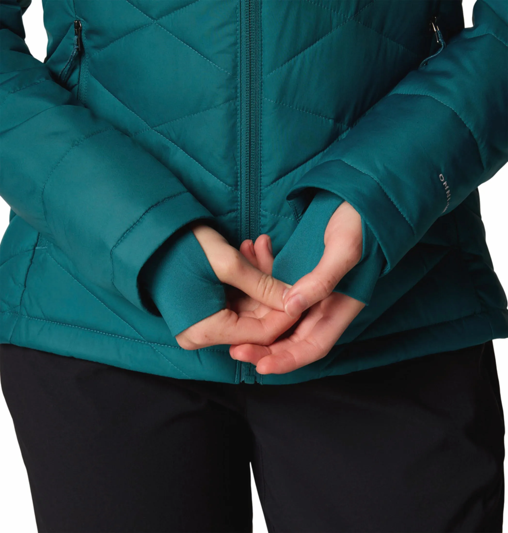 Columbia Women Blue Omni-Heat Reflective Heavenly Hooded Jacket