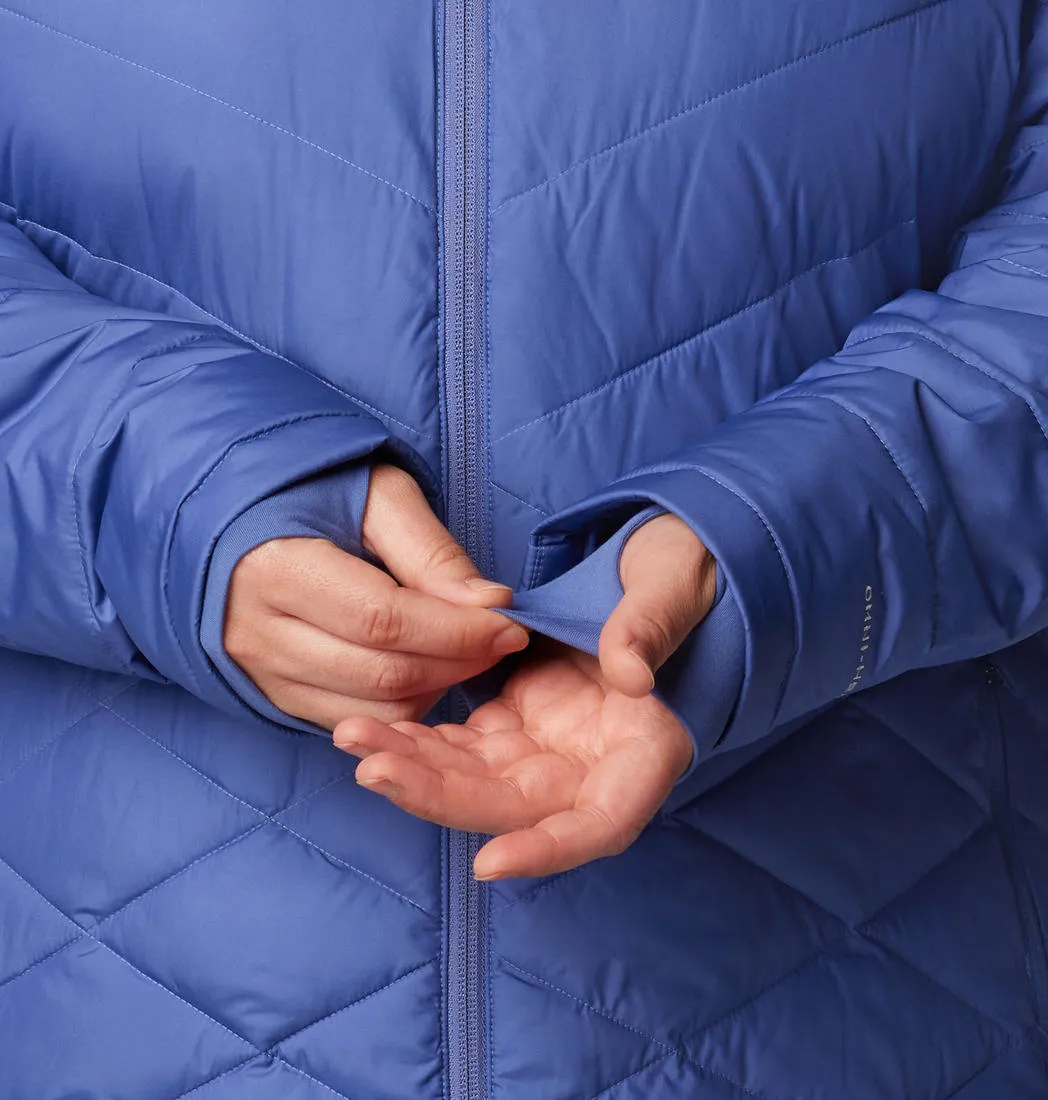 Columbia Women Blue Omni-Heat Reflective Heavenly Hooded Jacket