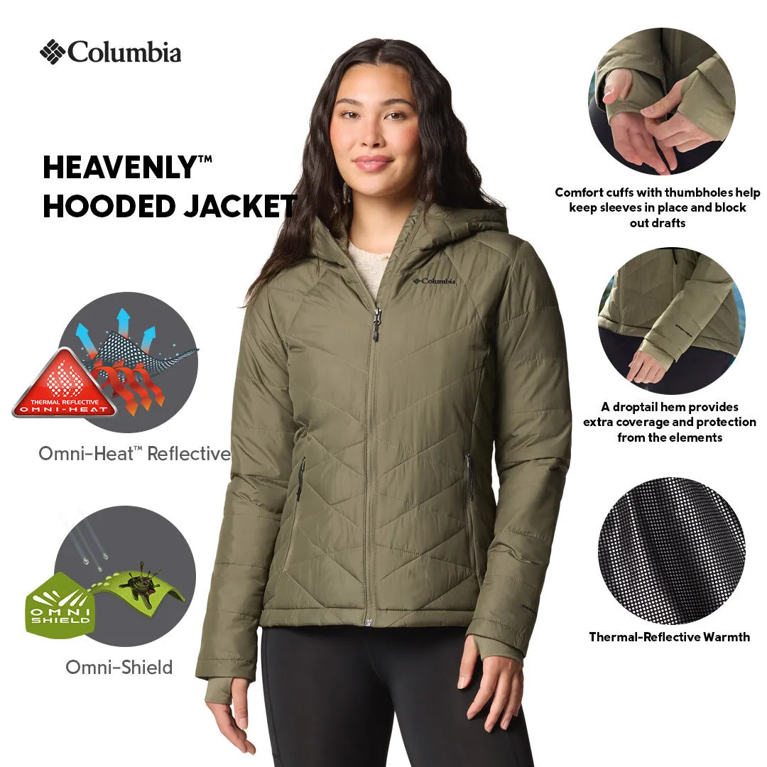 Columbia Women Green Omni-Heat Reflective Heavenly Hooded Jacket