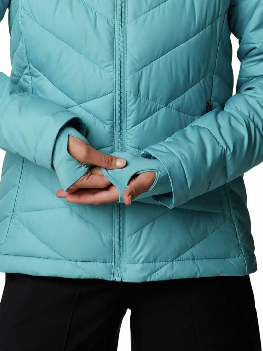 Columbia Women Green Omni-Heat Reflective Heavenly Hooded Jacket