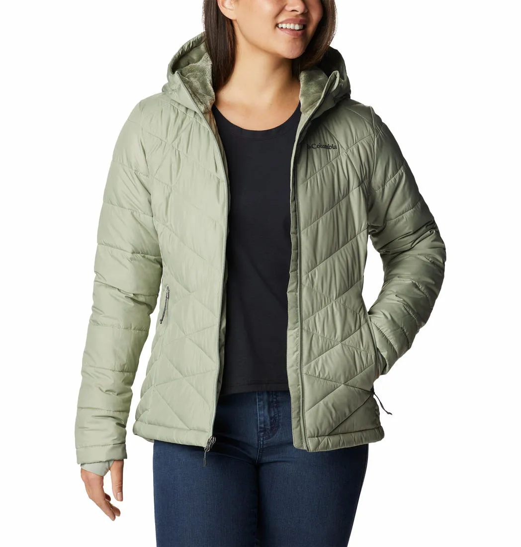 Columbia Women Green Omni-Heat Reflective Heavenly Hooded Jacket
