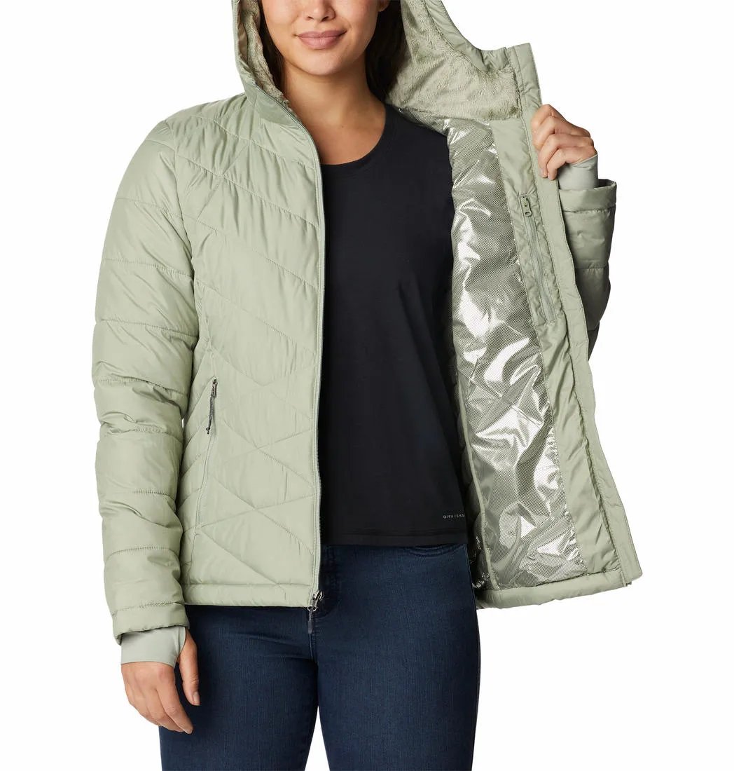 Columbia Women Green Omni-Heat Reflective Heavenly Hooded Jacket