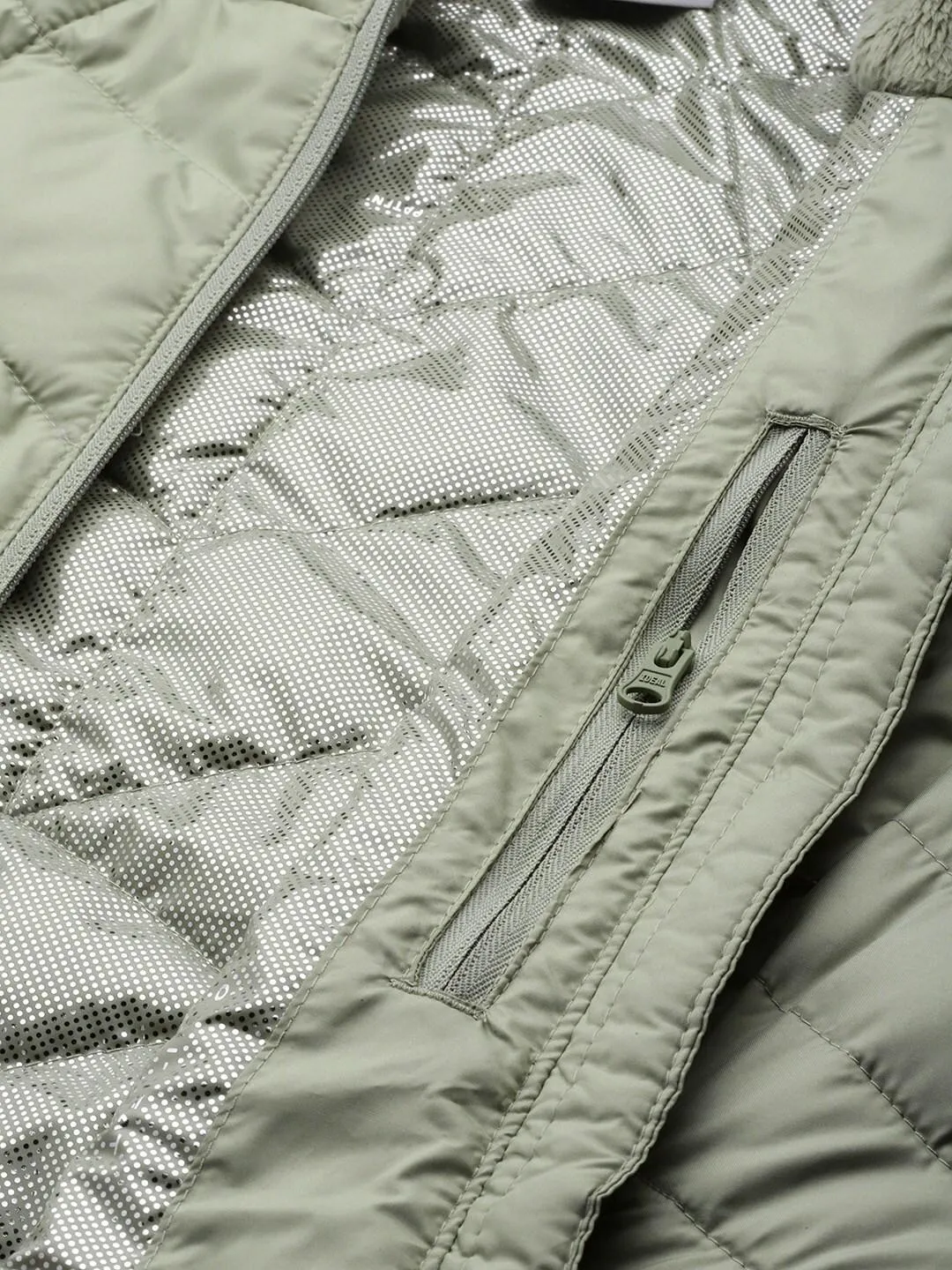 Columbia Women Green Omni-Heat Reflective Heavenly Hooded Jacket