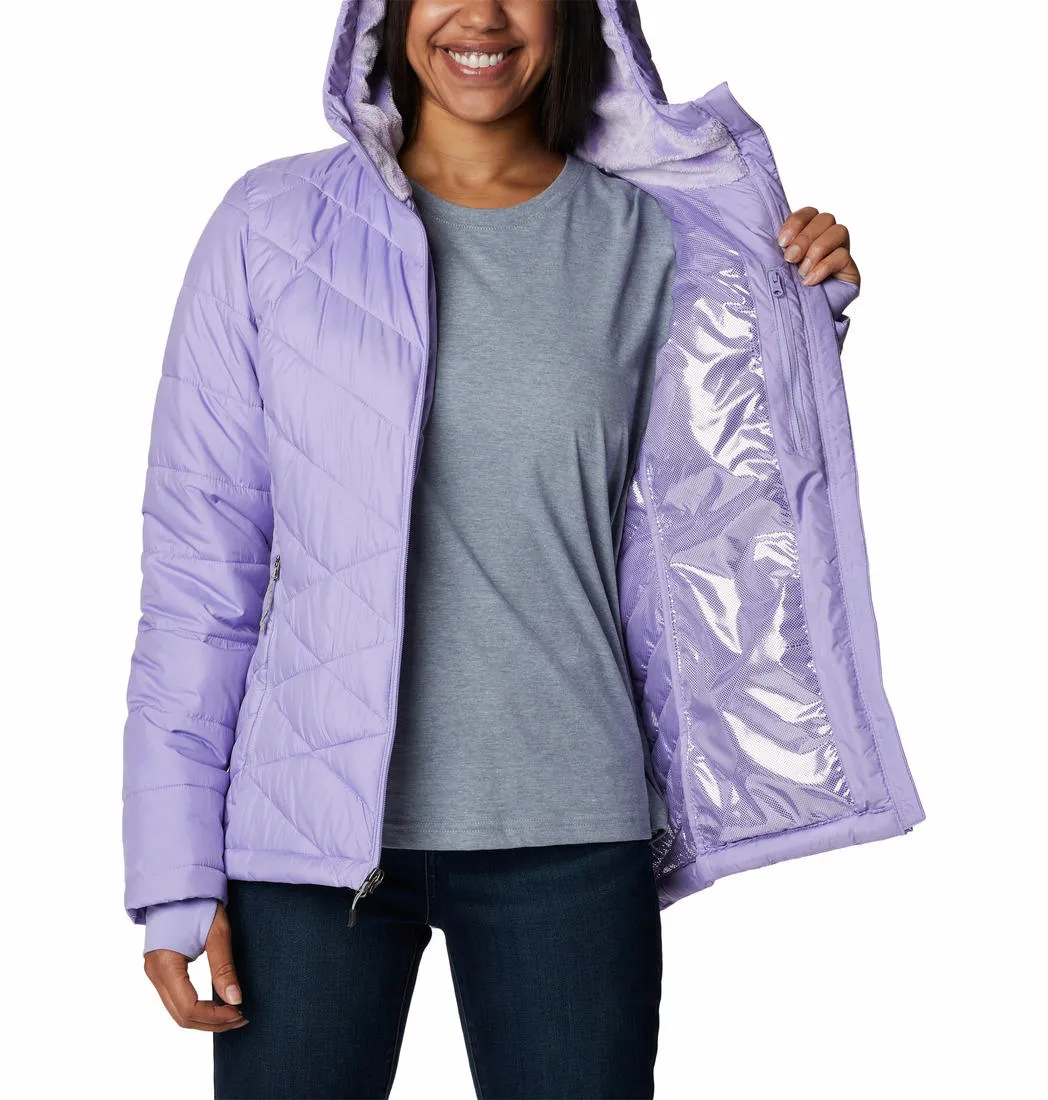 Columbia Women Purple Omni-Heat Reflective Heavenly Hooded Jacket