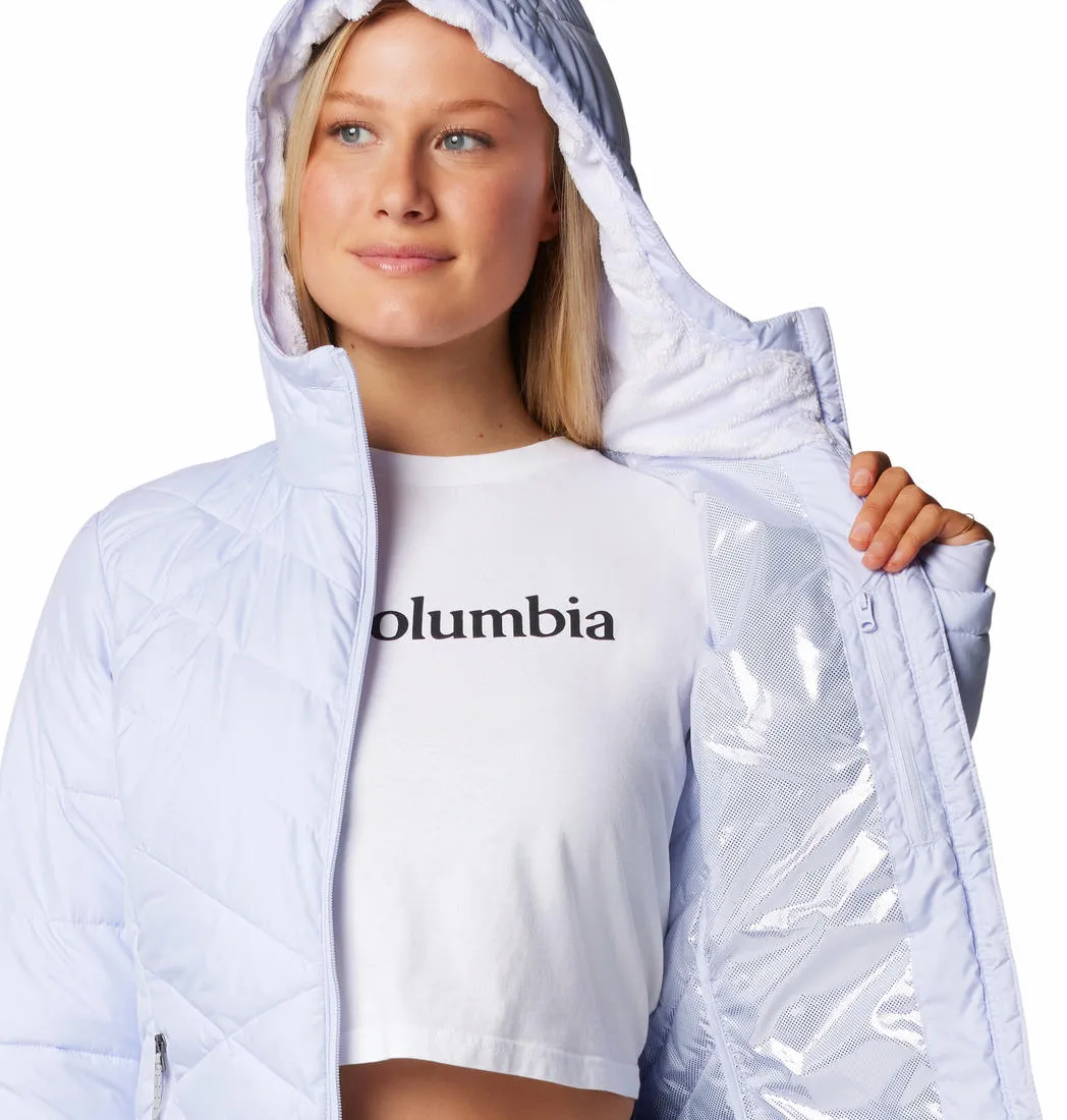 Columbia Women Purple Omni-Heat Reflective Heavenly Hooded Jacket
