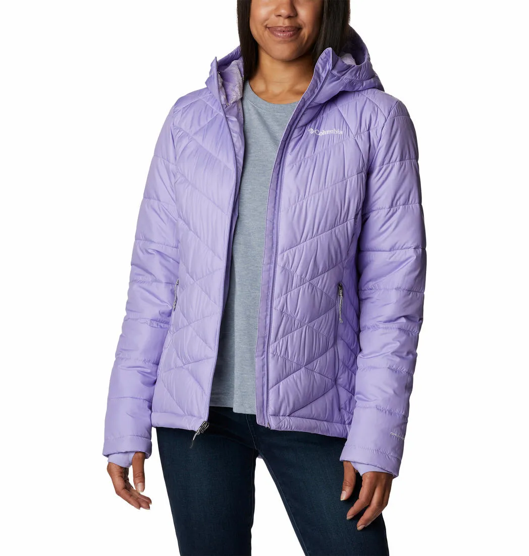 Columbia Women Purple Omni-Heat Reflective Heavenly Hooded Jacket