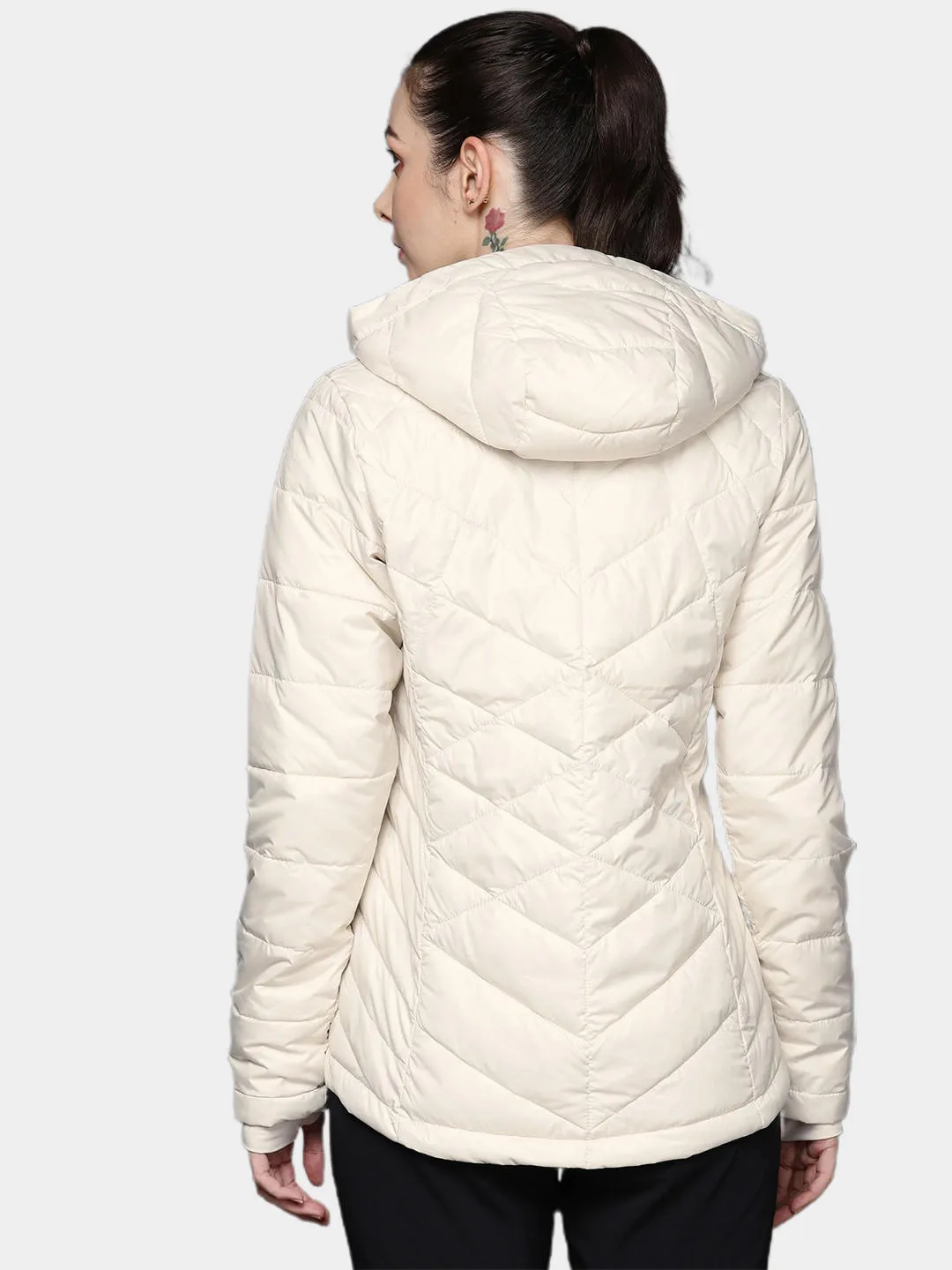 Columbia Women White Omni-Heat Reflective Heavenly Hooded Jacket
