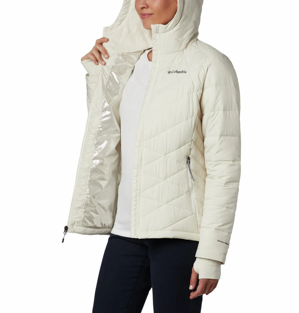 Columbia Women White Omni-Heat Reflective Heavenly Hooded Jacket
