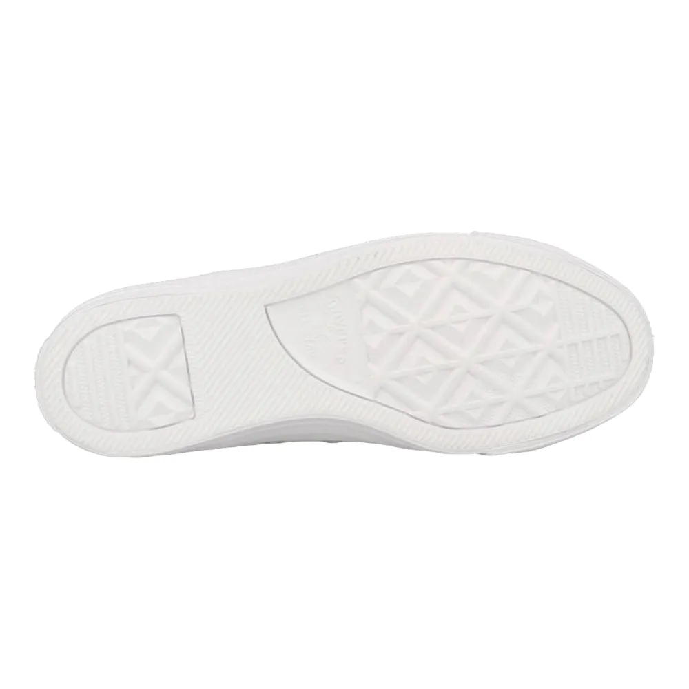 Converse Chuck Taylor All Star OX Kids' White Leather Shiny Sneakers