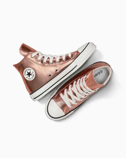CONVERSE KID'S CHUCK TAYLOR ALL-STAR METALLIC GOLD SNEAKER SHOES