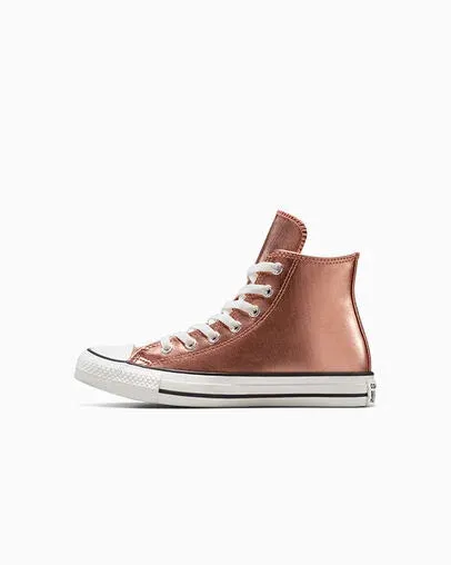 CONVERSE KID'S CHUCK TAYLOR ALL-STAR METALLIC GOLD SNEAKER SHOES