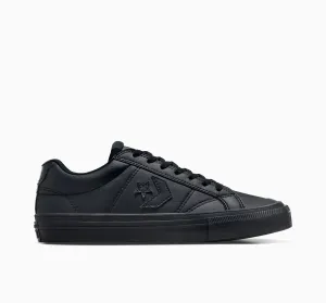 CONVERSE UNISEX SPORT CASUAL FAUX LEATHER LOW TOP BLACK MONO BLACK SHOES