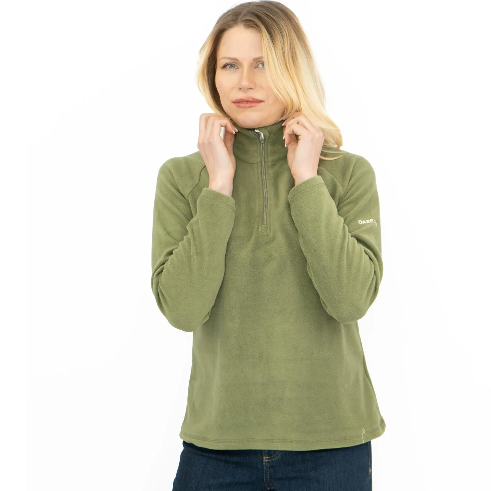 Dare 2B Womens Fleece Lightweight Freeform Half Zip Khaki