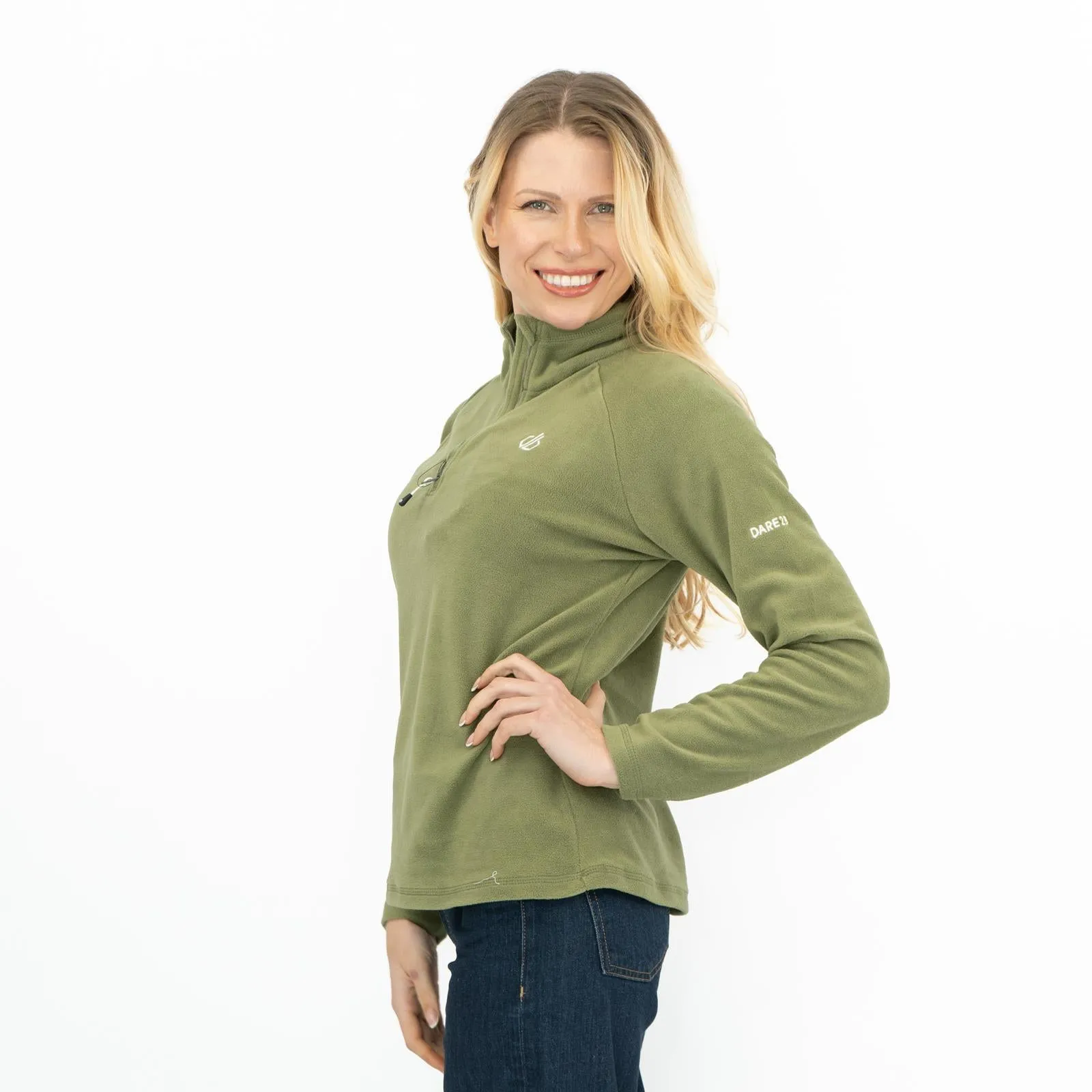 Dare 2B Womens Fleece Lightweight Freeform Half Zip Khaki
