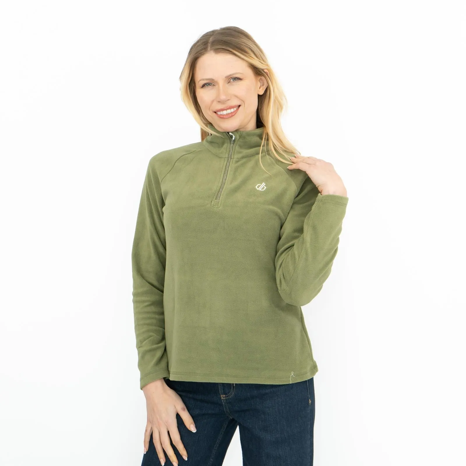Dare 2B Womens Fleece Lightweight Freeform Half Zip Khaki