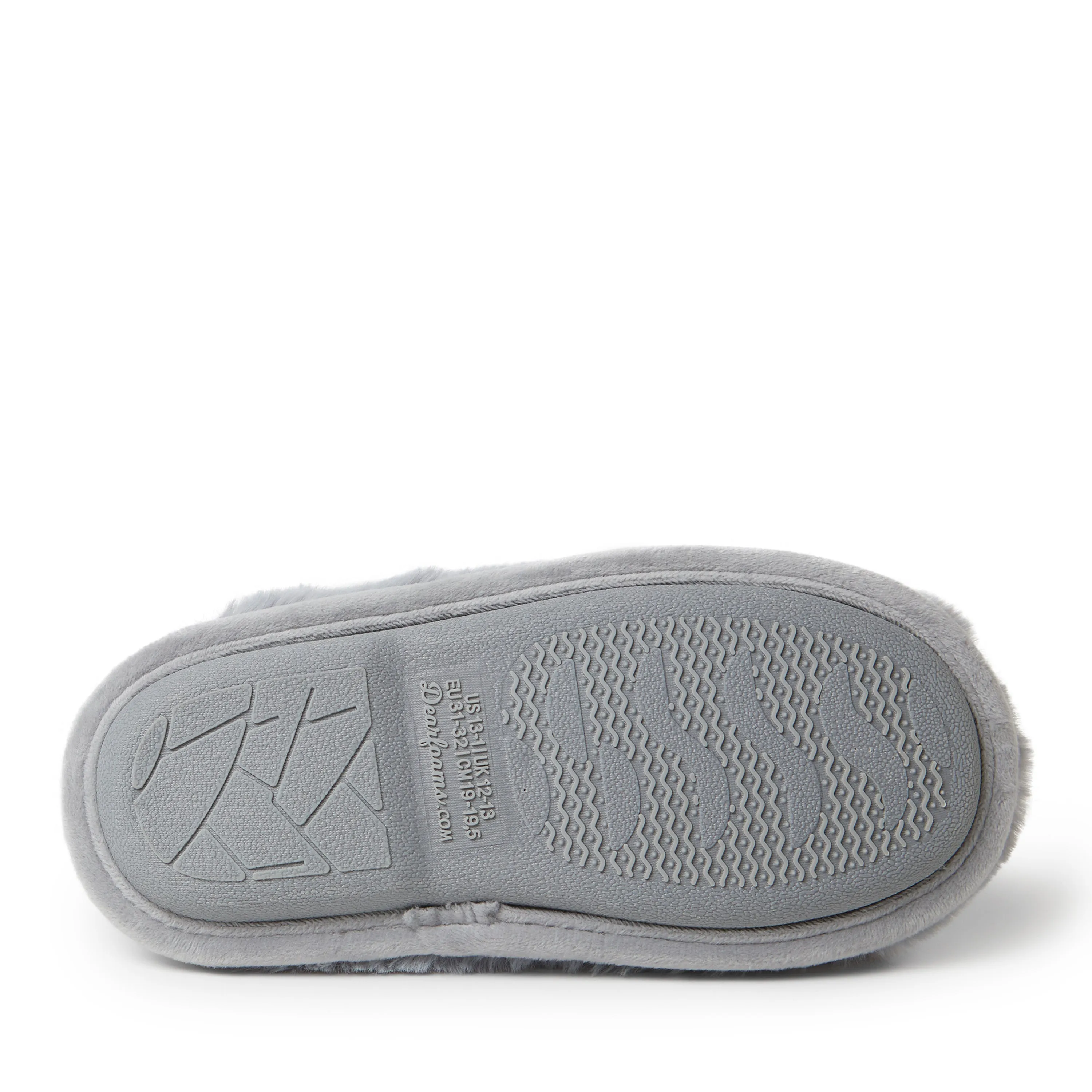 Dearfoams Kid's Brin Furry Pile Scuff Slipper