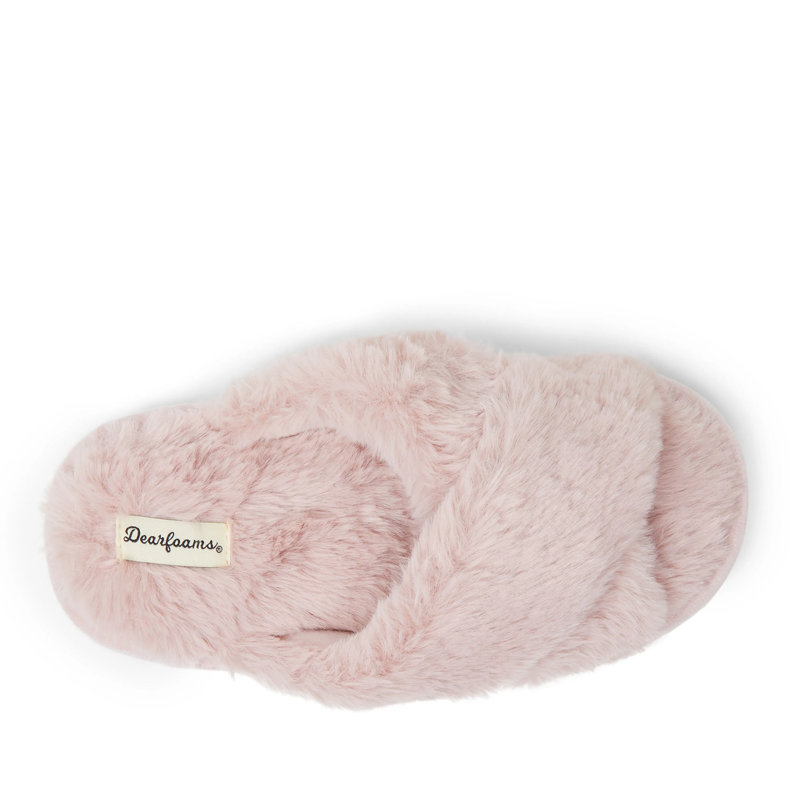 Dearfoams Kid's Jess Furry Crossband Slide Slippers