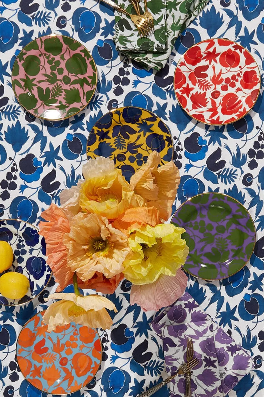 Dessert Plate Set of 2 - Wildbird Rosso