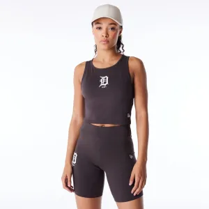 Detroit Tigers Womens MLB League Essential Dark Brown Crop Tank Top NEW ERA
