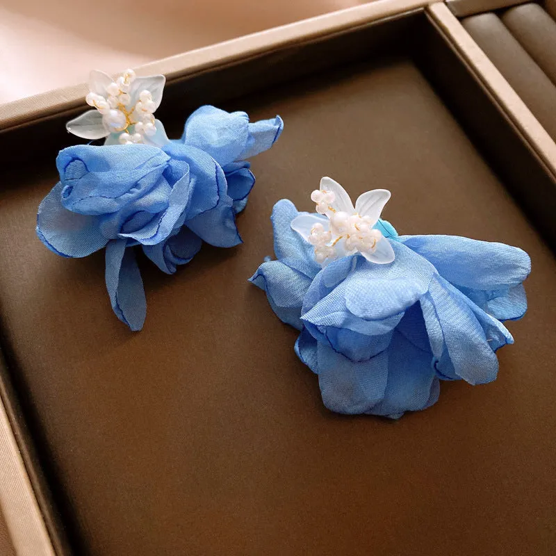 Drew Blue Flower Earrings Gloria Lanvin