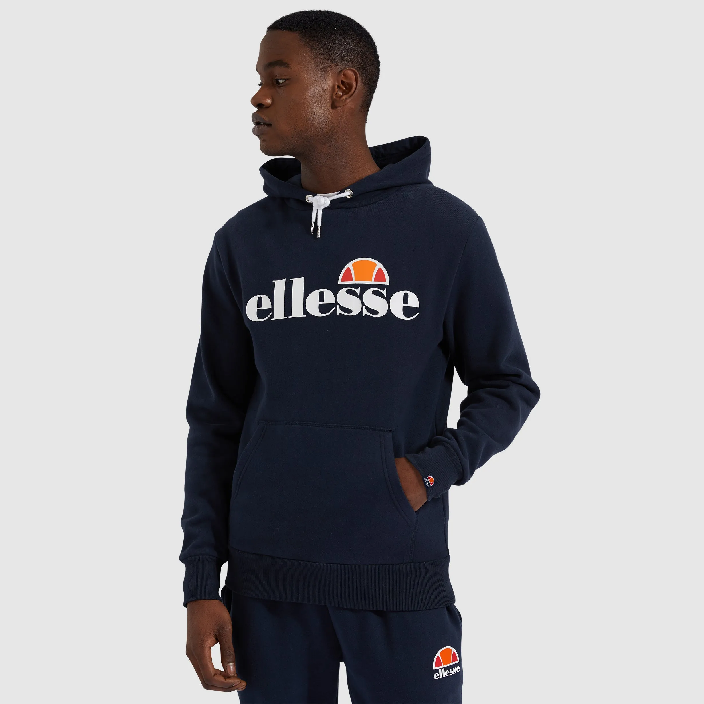 ELLESSE MEN'S GOTTERO NAVY HOODIE