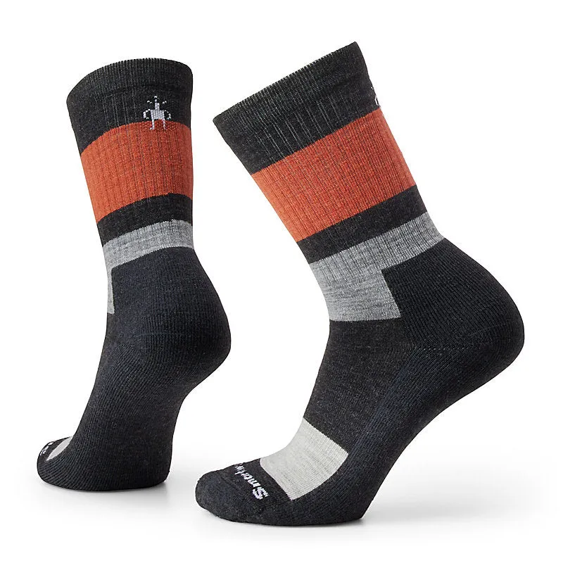 EVERYDAY BLOCKED STRIPE LIGHT CUSHION CREW SOCKS