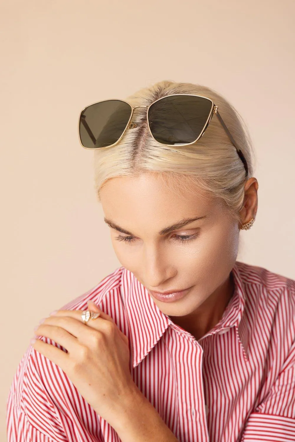 Full Rim Semi Cat Eye Sunglasses