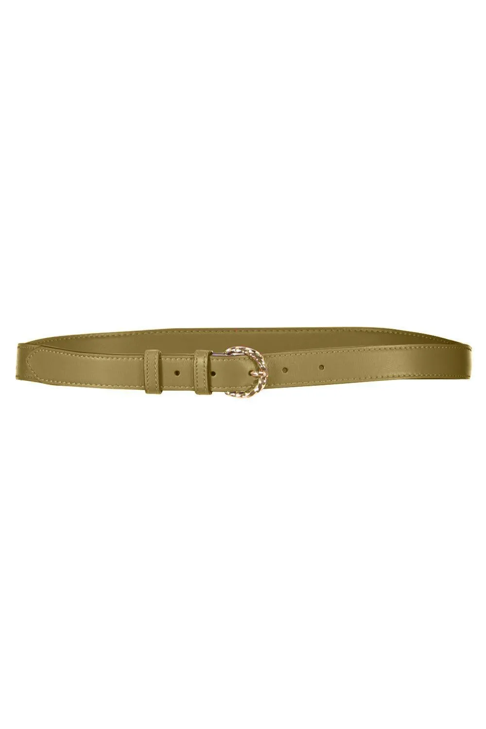 Gia Twisted Buckle Belt - Lichen