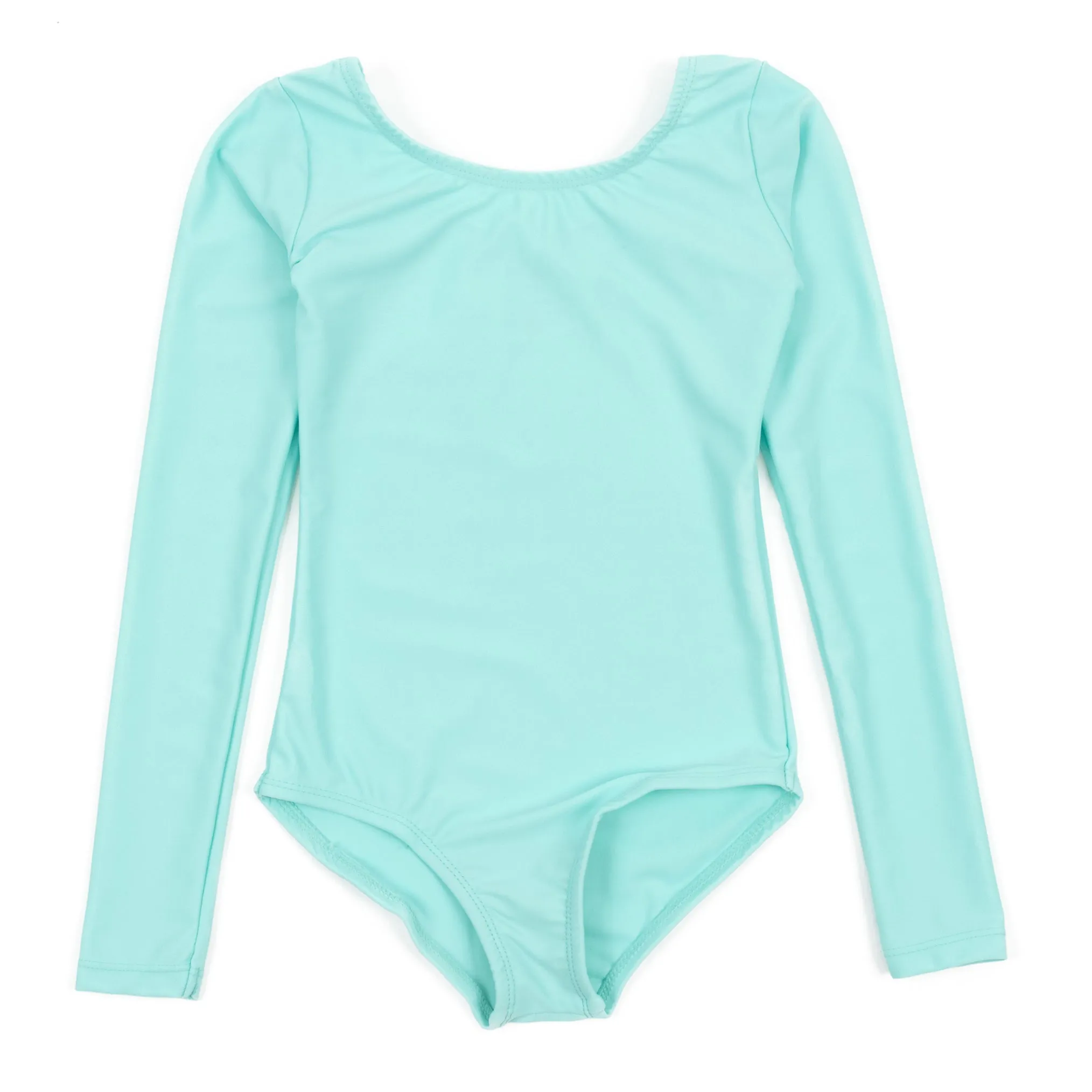 Girls Long Sleeve Leotard Classic Solid Color