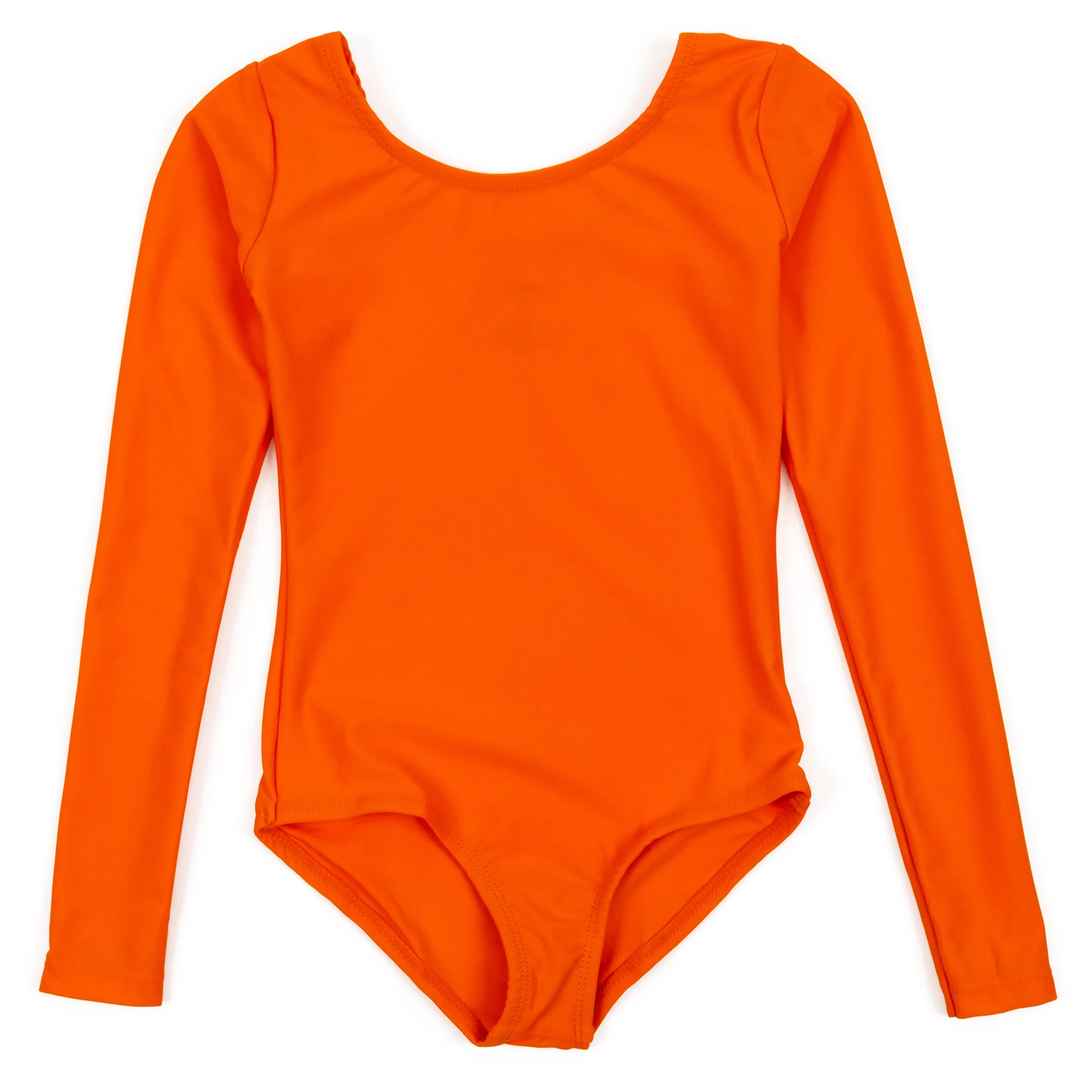 Girls Long Sleeve Leotard Classic Solid Color