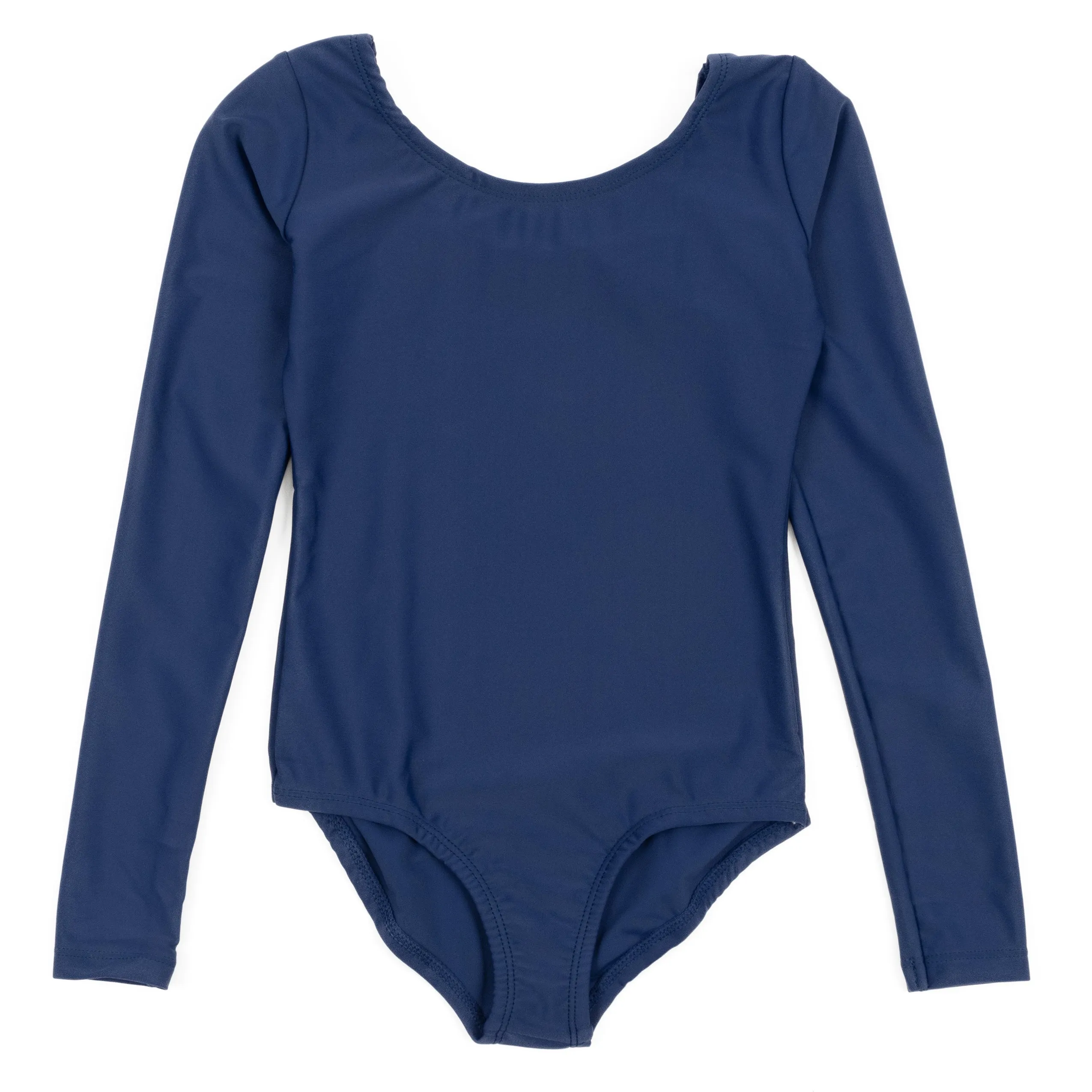 Girls Long Sleeve Leotard Classic Solid Color
