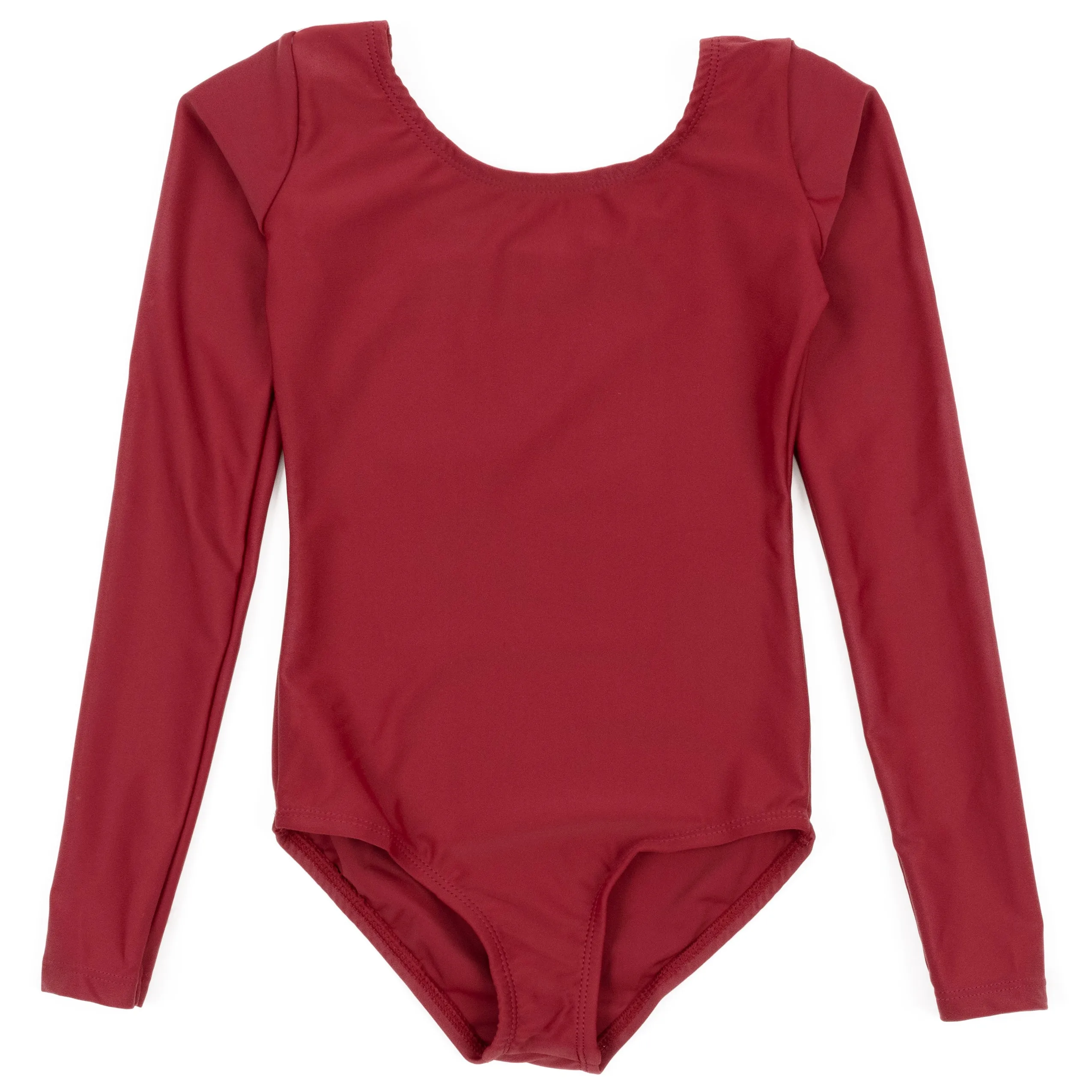 Girls Long Sleeve Leotard Classic Solid Color