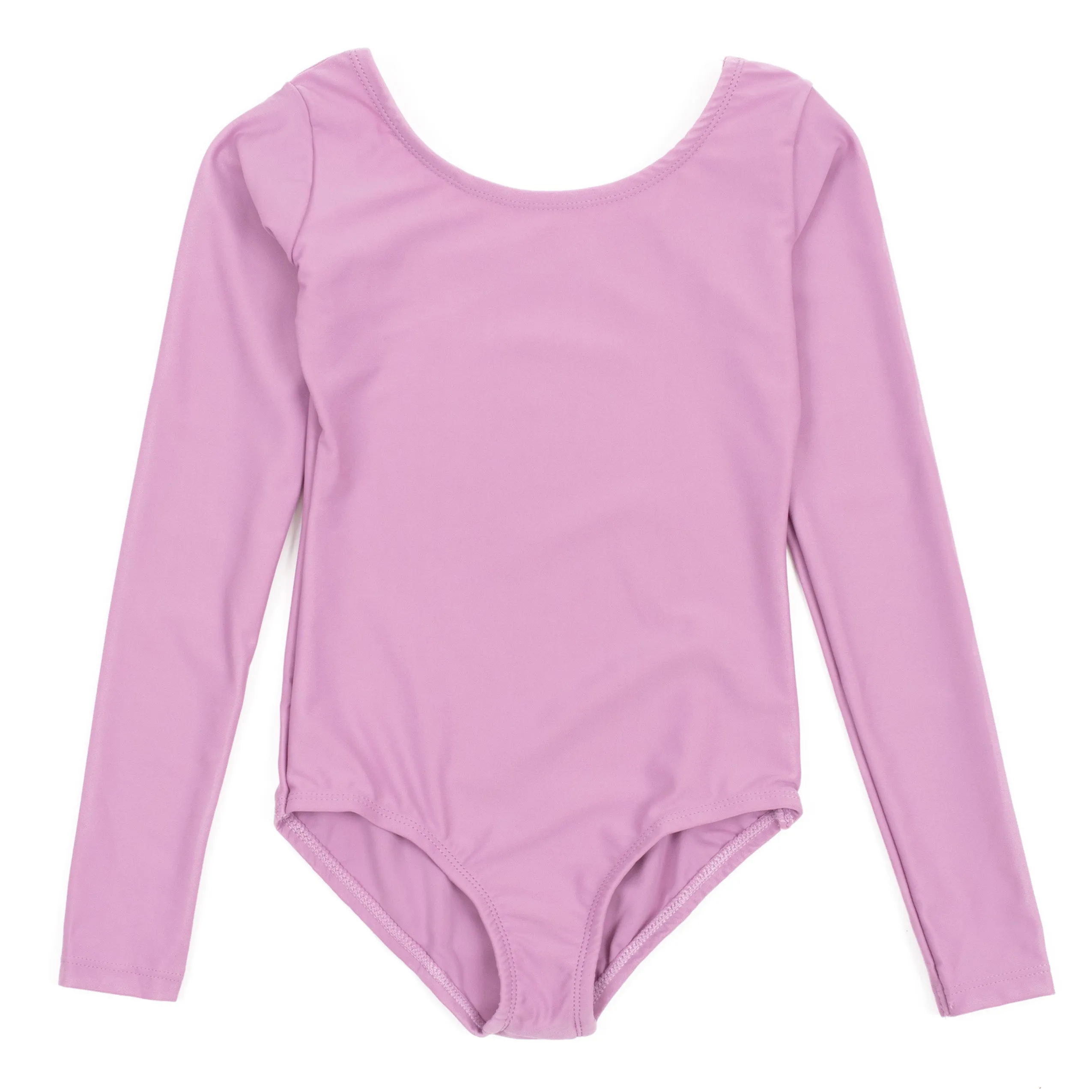 Girls Long Sleeve Leotard Classic Solid Color