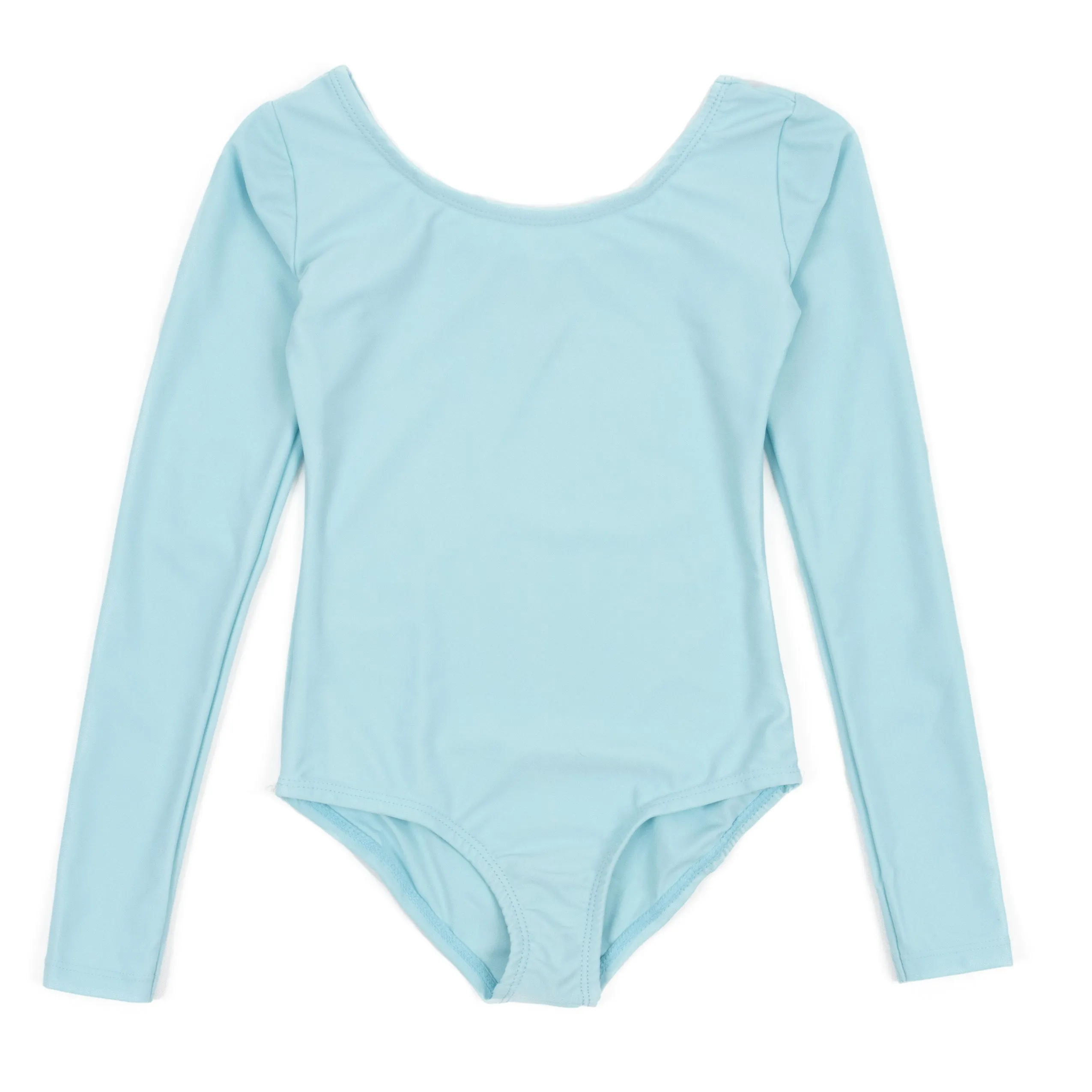 Girls Long Sleeve Leotard Classic Solid Color