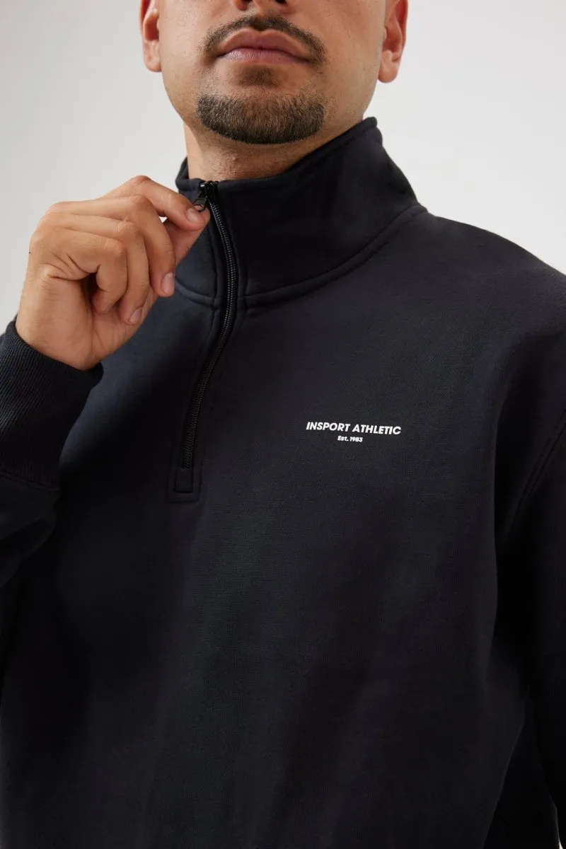 INSPORT MEN'S ALASKA QUARTER ZIP TOP BLACK